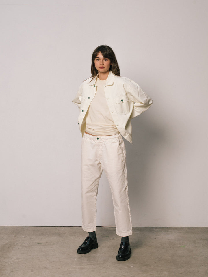 Organic Unisex White Workwear Pants